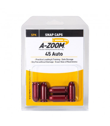 5 douilles amortisseur "Snap cap" cal. 45 ACP en aluminium - A-Zoom