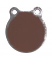 Gong métallique en Hardox 550 - dia. 10 cm, ép. 10 mm, à oreilles