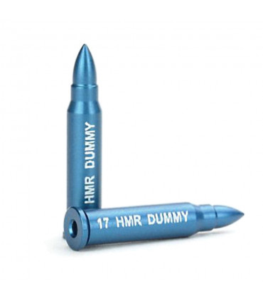 6 douilles "Dummy rounds" cal. 17 HMR en aluminium - A-Zoom