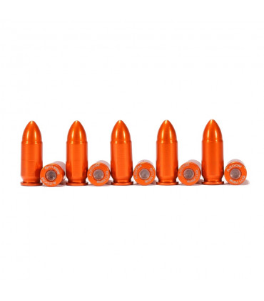 10 douilles amortisseur A-Zoom cal. 9mm Para en aluminium - Orange