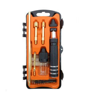Kit de nettoyage complet 3-en-1 pour arme à poing - calibres .22 / 9mm / .45