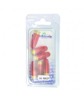 6 douilles amortisseur "Snap cap" .45 ACP en plastique