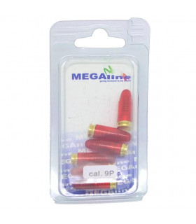 6 douilles amortisseur "Snap cap" 9x19mm Parabellum en plastique